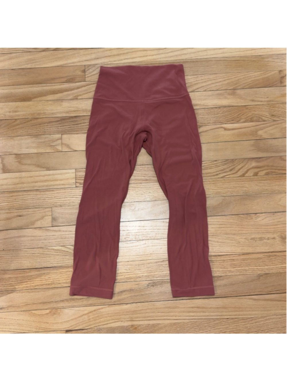 Women's Lululemon Align Crop 21" in Cranberry.
